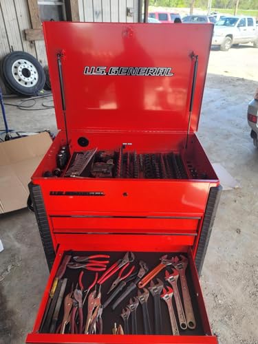 Generic 6 Drawer Full Bank Mobile Service Storage Cart Cabinet, Red Color