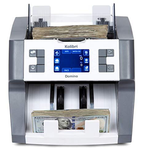 Kolibri Domino Bank Grade Mixed Denomination Money Counter Machine Cash Counter Bill Counter and Bill Reader with UV,MG,IR Counterfeit Detector