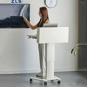 YUZES Mobile Laptop Lectern Podium Stand with Wheels
