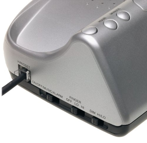 Conair TCR200MS Clock Radio Telephone (Metallic Silver)