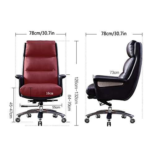 XHTONGSH Executive Boss Chair - Ergonomic Office Chair, Adjustable 135° Reclining, Swivel Computer Seat