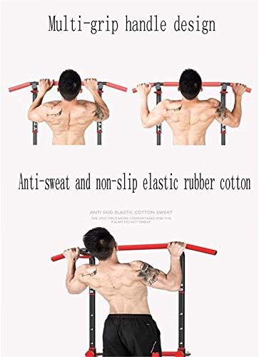 SJNQJJ Pull Ups Strength Training Equipment Strength Training Dip Stands Multifunctional Adjustable Push Up Free Standing, 6 Level Height Adjustment, 120kg, Home Indoor Gym Strength Exercis