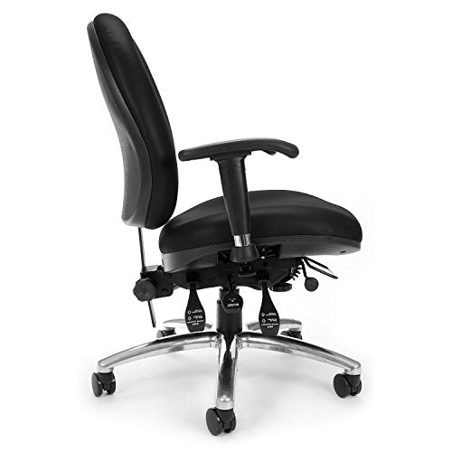 OFM 24-Hour Office Chair - 20" to 23" Seat Height - Black - Black
