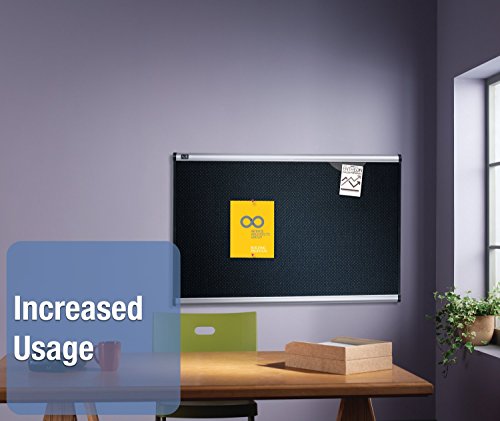Quartet Bulletin Board, 4' x 3', Embossed, Hi-Density Foam,  Aluminum Frame (B344A)
