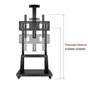 YokIma TV Stand Mobile TV Cart for 32-75 Inch TVs with Tray and Wheels