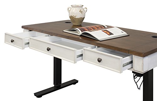 Martin Furniture IMDU384T-Kit Durham Sit/Stand Desk, White