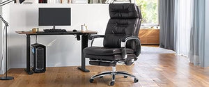 Kinnls Vane Massage Office Chair with Footrest