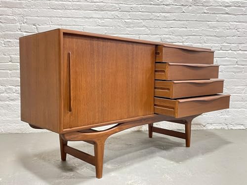 Lschool Mid Century Modern Sculptural Credenza/Media Stand/Sideboard