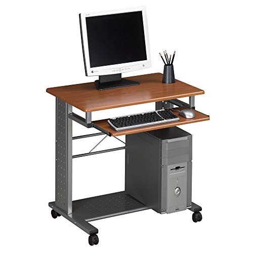 Safco SOHO Mobile Workstation, Medium Cherry/Metallic Gray