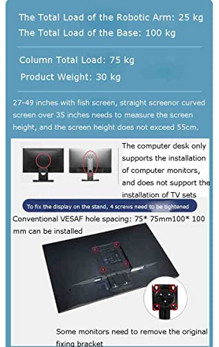 ASUMUI Interactive Workstation Computer Monitor Stand Desk Stand, Aluminum Alloy Standing Floor