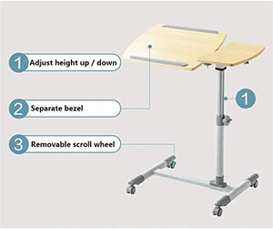 CAMBOS Lectern Podium Stand with Laptop Desk Cart - Height Adjustable Rolling Medical Table