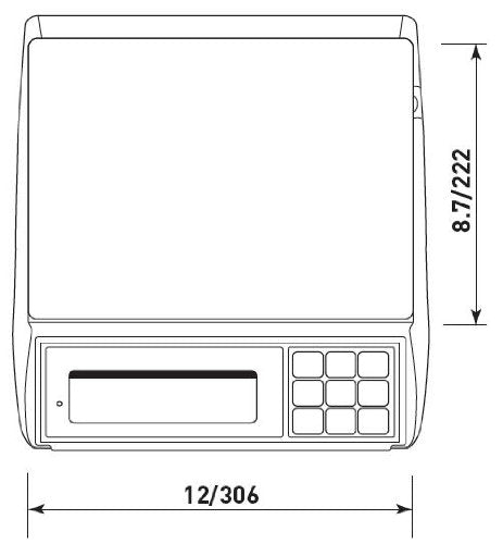 CAS ED-30 Digital Bench & Counter Scale, 0~15 x 0.005 lbs/15~30 x 0.01 lbs, Legal for Trade