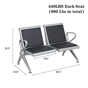 Kinfant 5-Seat Waiting Room Chairs Sofa with Armrest