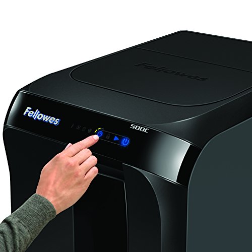 Fellowes AutoMax 500C 500-Sheet Cross-Cut Auto Feed Shredder, for Hands-Free Shredding (4652001)