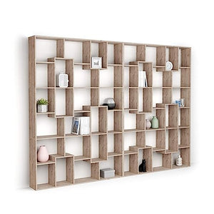 Mobili Fiver Iacopo XL Bookcase, Oak, Made in Italy