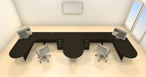 UTM Furniture Modern Executive Office Workstation Desk Set, CH-AMB-S48