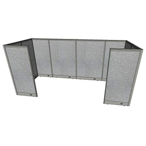 G GOF Office Partition Room Divider 72" H Cubicle Partition Grey