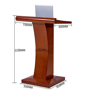 Generic Lectern Podium Stand Solid Wood Multimedia Desk (Reddish Brown Size)