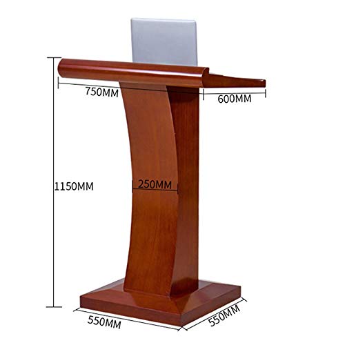 Generic Lectern Podium Stand Solid Wood Multimedia Desk (Reddish Brown Size)