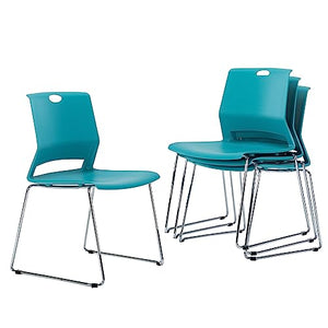 Sidanli Blue Stacking Chairs - Set of 4