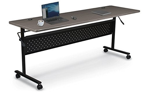 MooreCo Essentials Flipper Training Table 72x24 Low Line Top Black Base (91185)