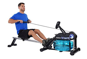 Stamina 'New and Improved' Elite WAVE Water Rower - Rowing Machine 1450 w/Heart Rate Sensor for Customized Workouts