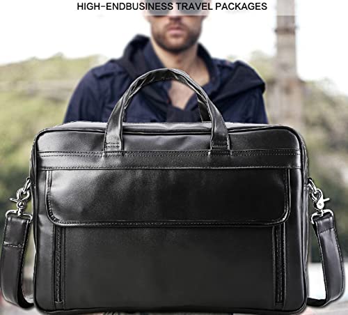XIXIDIAN Men Briefcase Business Shoulder Bag Messenger Bags Computer Laptop Handbag Bag Men's Travel Bags,17 in Laptop (Color : Black, Size : 45cmx32cmx13cm)