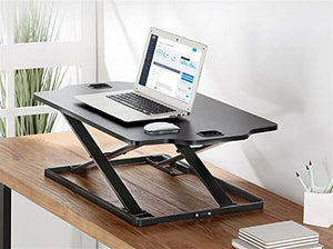 SMSOM Standing Desk Converter, Adjustable Height Sit Stand Desk Riser - Black