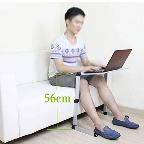 SFFZY Foldable Laptop Table, Ergonomic Height Angle Tilt Aluminum Desktop Tray Portable Computer Riser Table Cooler Folding Holder (Color : Silver)