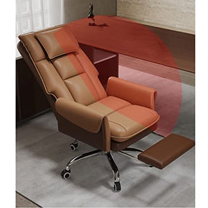 Generic Executive Managerial Chair with Footrest - Ergonomic Leather Gaming Desk Chair