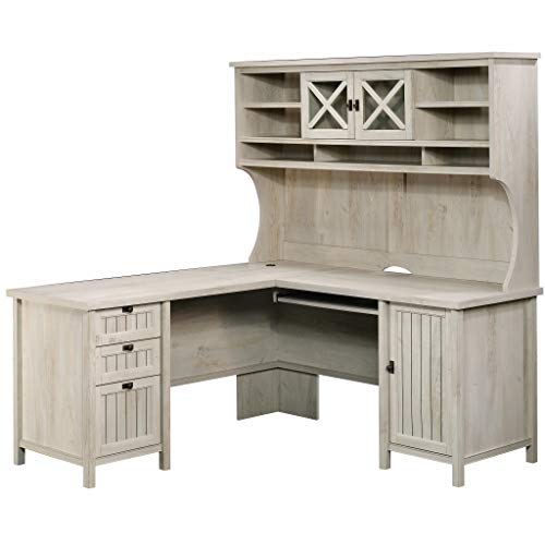 Sauder Costa L-Shaped Desk, L: 65.12" x W: 65.12" x H: 30.0", Chalked Chestnut