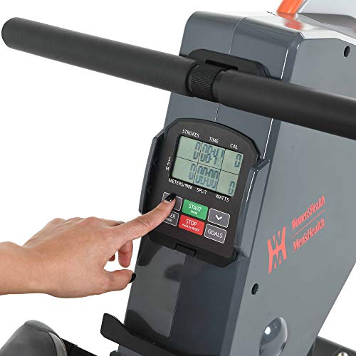 Women’s Health Men’s Health Bluetooth Rower Rowing Machine with 6 Month Free MyCloudFitness App, Black (1638)