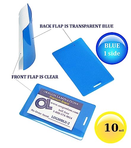 LAM-IT-ALL Luggage Tag Laminating Pouches (Pack of 2500) 10 mil Blue/Clear