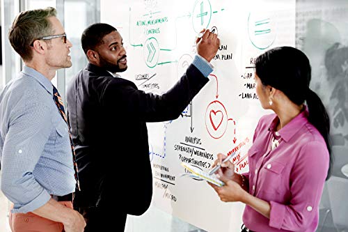 Post-it Dry Erase Whiteboard Film Surface for Walls, Doors, Tables, Chalkboards, Whiteboards, and More, Removable, Super Sticky, Stain-Proof, Easy Installation, 6 ft x 4 ft Roll (DEF6X4A)