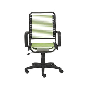 Eurø Style 02548GRN Bradley Bungie Office Chair, L: 27 W: 23 H: 37.5-43 SH: 17.5-23, Green