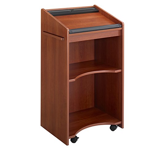 Safco Executive Mobile Lectern, Cherry