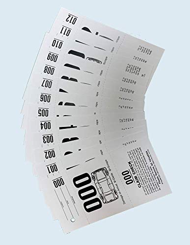 3 Part Valet Parking Tickets (10000 Tickets) on 110lb Card Stock with Car Diagram…