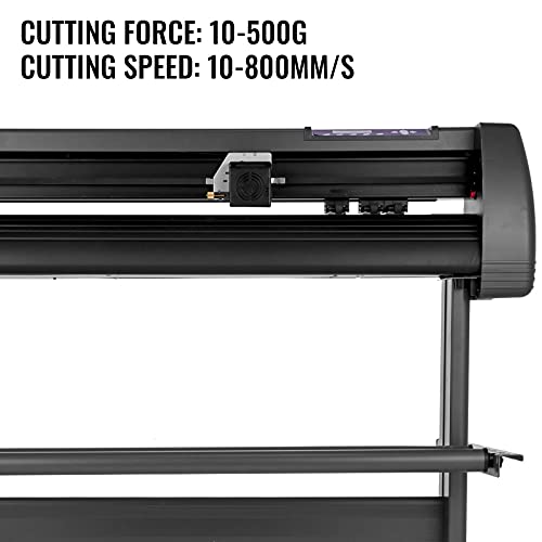 VEVOR Off-line Vinyl Cutter Machine 870mm Vinyl Printer U-Disk, 34 inch Plotter Printer with Accessories & Floor Stand Vinyl Cutting Machine Adjustable Force and Speed for Sign Making Plotter Cutter