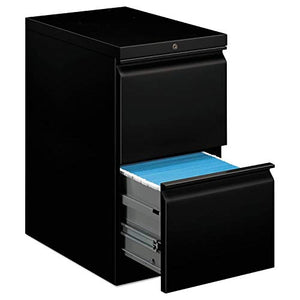 HON Efficiencies Black 2-Drawer Mobile Pedestal File
