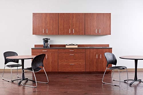 Safco Modular Hospitality Breakroom Base Cabinet, Mahogany Base, Rustic Slate Top
