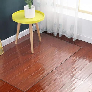 CuKYi Transparent PVC Floor Protection Pad, Non-Slip Chair Mat for Hardwood Floor, 2mm Thick, 150cm Length