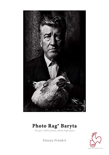 Hahnemuhle Photo Rag Baryta 315, 100% Cotton High Gloss, Natural White Inkjet Paper, 315gsm, 24"x39' Roll, 3" Core