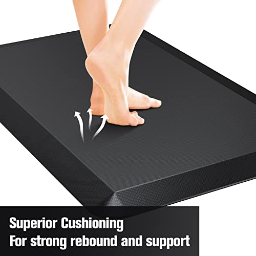 WOKA 48 x 24 Inches Dual Motor Standing Desk, Anti Fatigue Standing Desk Mat