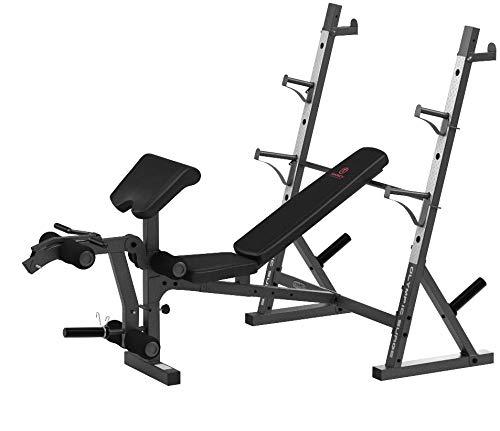 Marcy Olympic Weight Bench for Full-Body Workout MD-857, Grey/Black