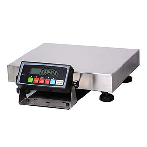 PEC Scales Stainless Steel Bench Scale, Warehouse Industrial Shipping Scale with Accurate Digital Indicator, Capacity/Accuracy 130x0.002lb with Wide Platform