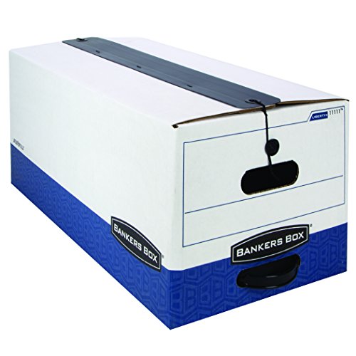 Bankers Box LIBERTY PLUS Heavy-Duty Storage Boxes, FastFold, String and Button, Letter, Case of 12 (11111)