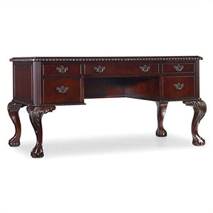 Hooker Furniture Ball and Claw Computer Desk in Dark Cherry