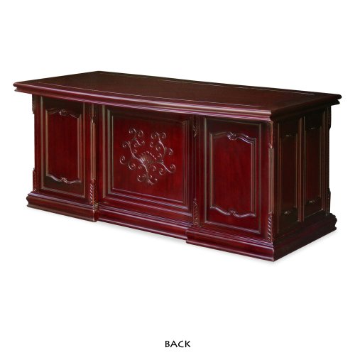 ChinaFurnitureOnline Dark Cherry Rosewood French Style Oriental Credenza Desk