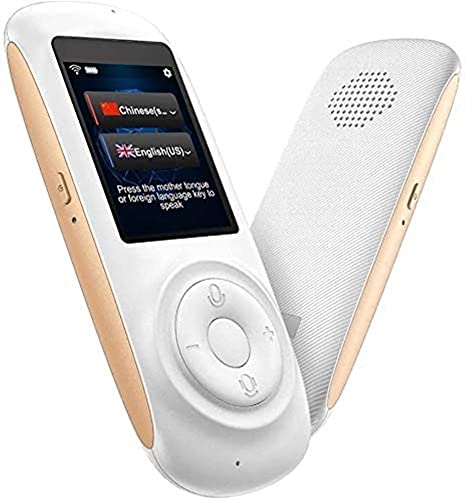 Language Translator Device Portable 70 Languages Two Way Instant Voice Translator Smart Real-Time WiFi/Hotspot (White)