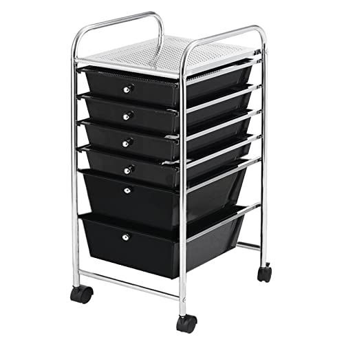 Moving Cart Drawer Rolling Storage Cart - HW53824BK Color Organize